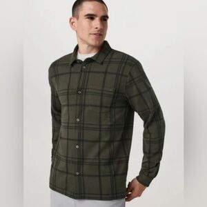 NEW! VUORI Men’s  Seaview Plaid Button Down Shirt Dark Organo Size XL